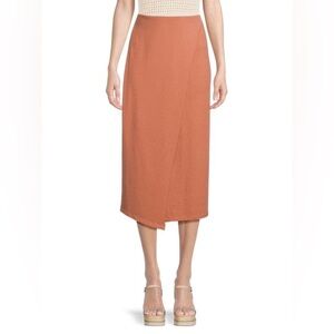 Vince Faux Wrap Midi Skirt XS